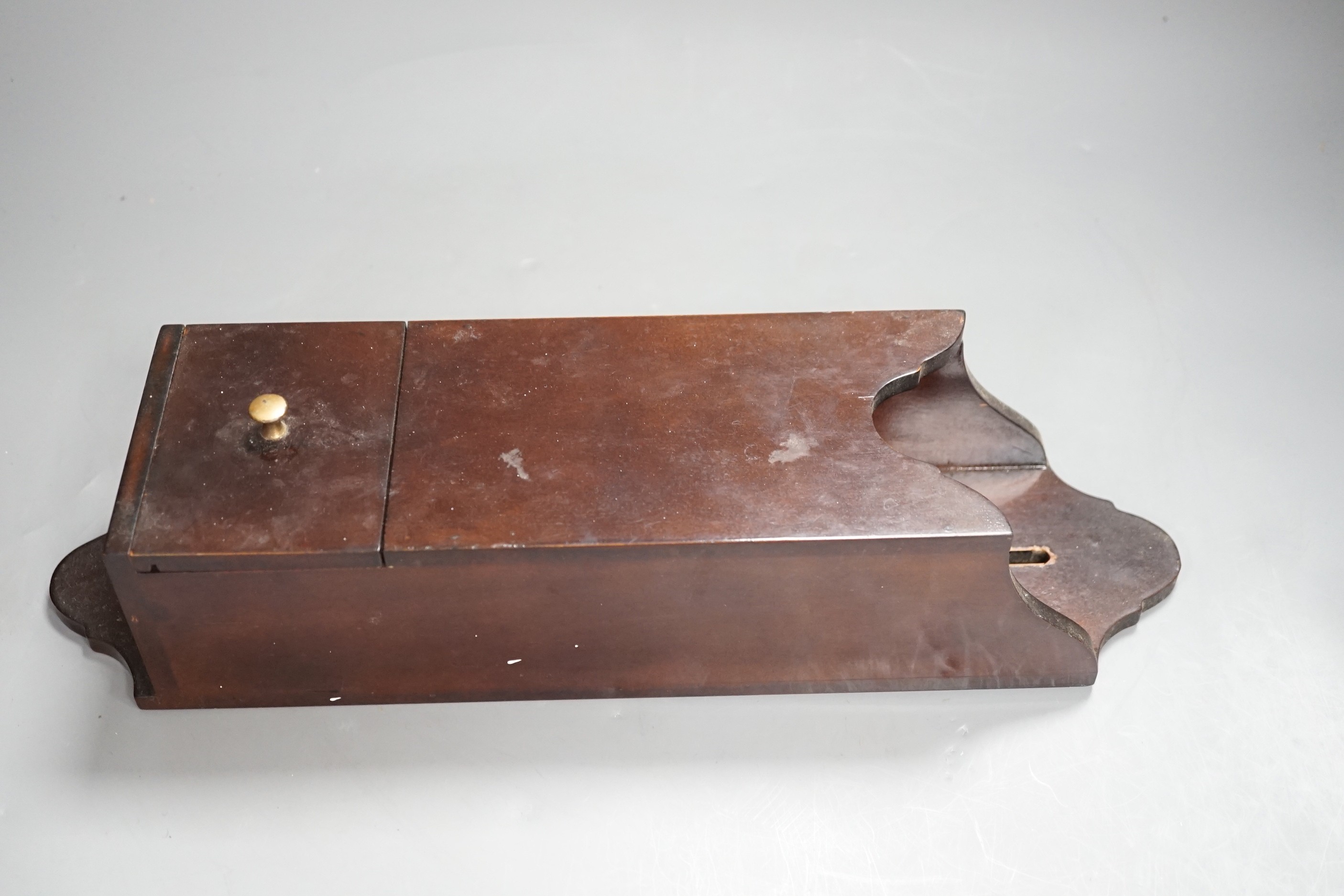 A George III style candle box. 37.5cm high